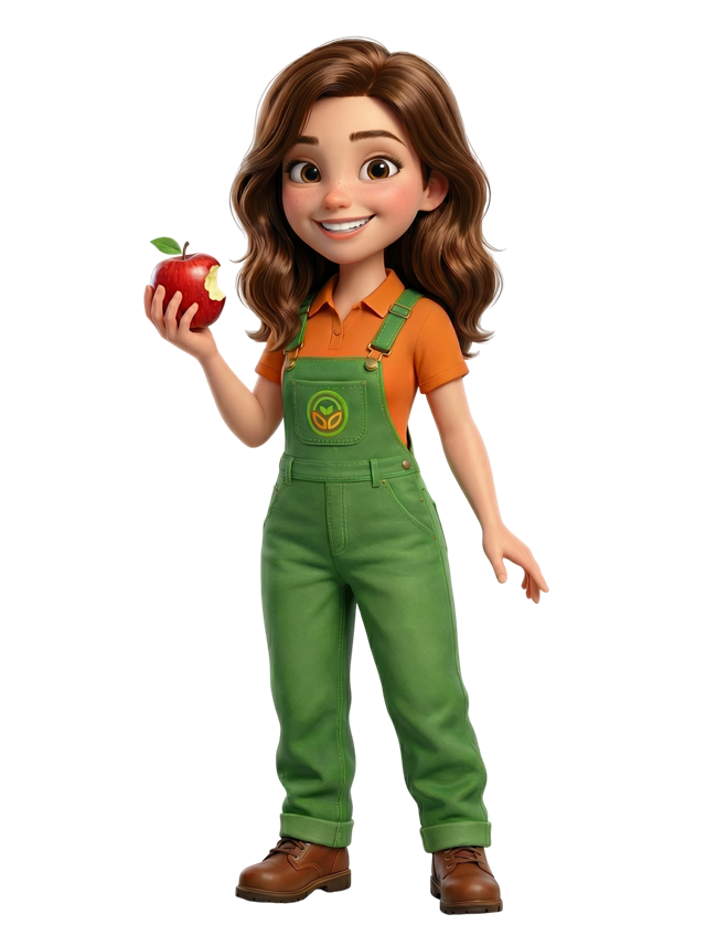 Maia com maçã